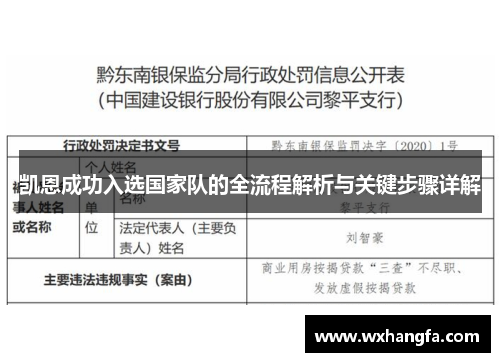 凯恩成功入选国家队的全流程解析与关键步骤详解